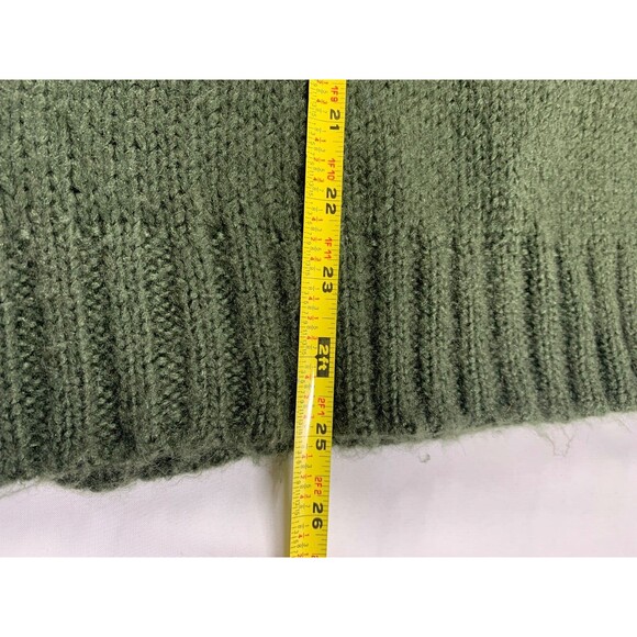 Wooden Ships Sweater Womens Size S/M Dark Green Crew Neck Mohair Blend Oversized - Picture 6 of 8